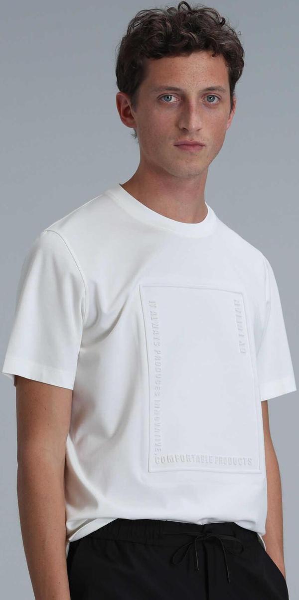 Mabel Modern Grafik T- Shirt Kırık Beyaz - Image 1