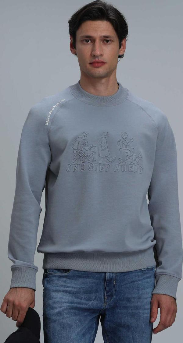 Bert Erkek Sweatshirt Mavi - Image 1