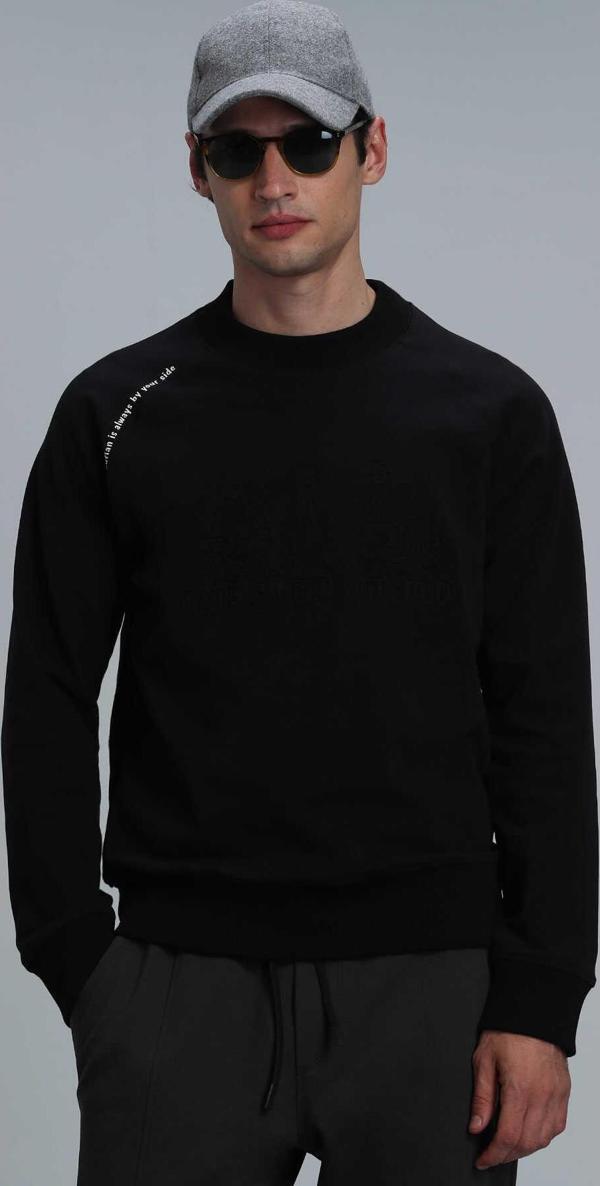 Bert Erkek Sweatshirt Siyah - Image 1