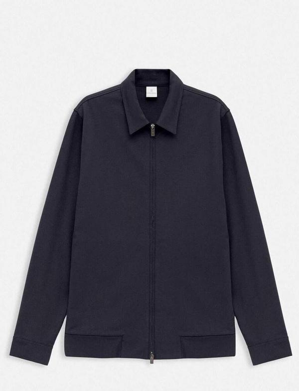 Gosta Lacivert Renk Gömlek Yaka Sweat Ceket - Image 1