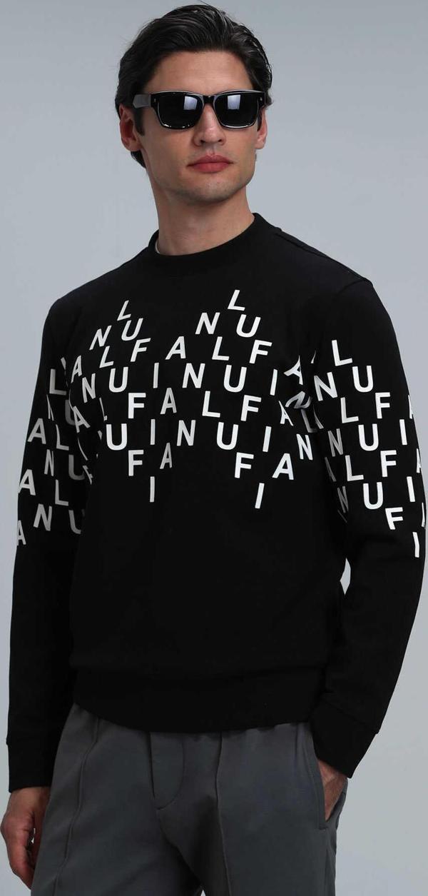 Rose Erkek Sweatshirt Siyah - Image 1