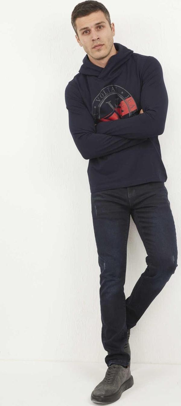 Rio Kapüşonlu Erkek Sweatshirt Lacivert - Image 1