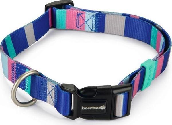 Beeztees Köpek Boyun Tasması, Renkli Kalın Çizgiler, 48-70cm, 25mm - Image 1