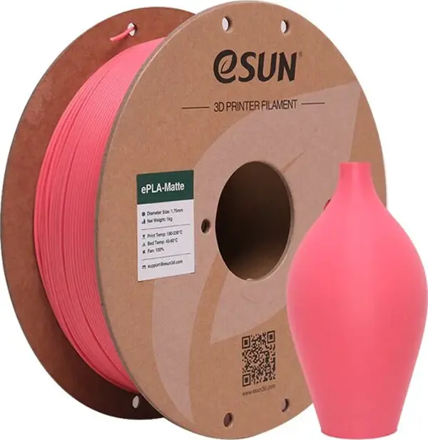 eSUN ePLA-Matte  Strawberry Red  Filament 1.75 mm 1 Kg - Image 1
