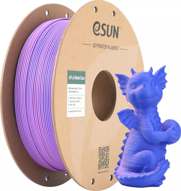 eSUN ePLA-Matte Dual Mor Mavi Filament 1.75 mm 1 Kg - Image 1