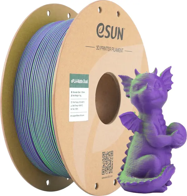 eSUN ePLA-Matte Dual Yeşil Mor Filament 1.75 mm 1 Kg - Image 1