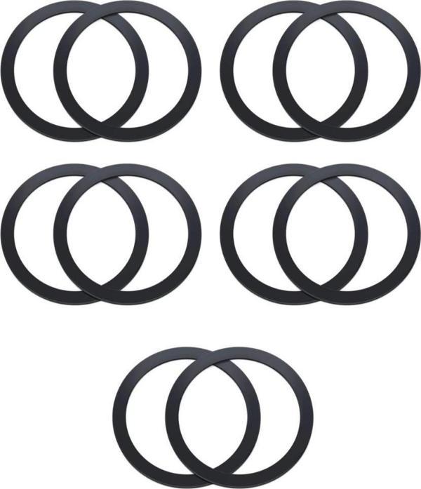 Polham 0.4mm 10 Adet Set Ultra İnce Yapışkanlı Mıknatıslı Metal Halka, 3M Hafif Tüm Telefonlara Uyumlu - Image 1