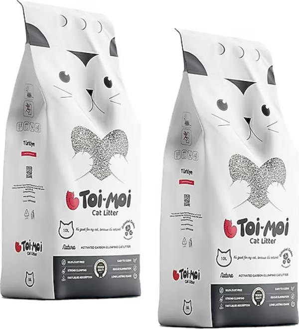Toi Moi Aktif Karbonlu 10 lt 2'li Bentonit Kedi Kumu - Image 1