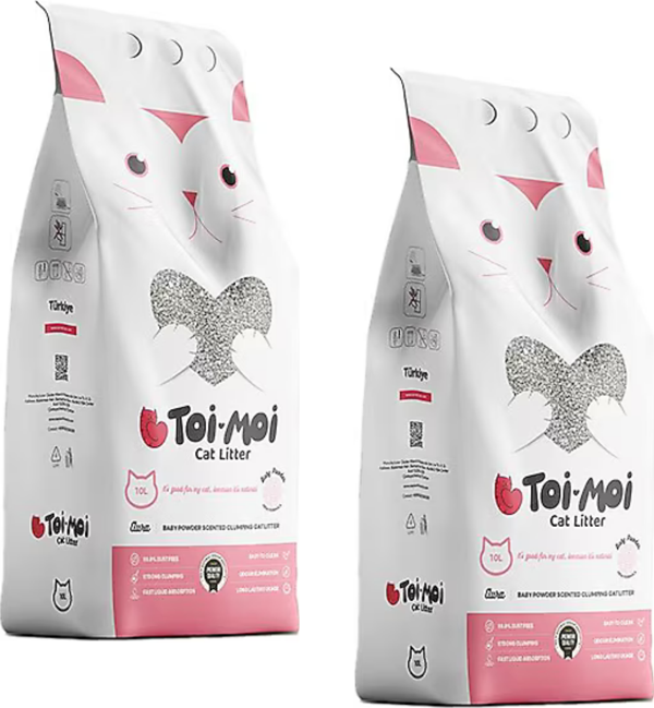 Toi Moi Bebek Pudrası Kokulu Kedi Kumu 10 kg x 2 Adet - Image 1