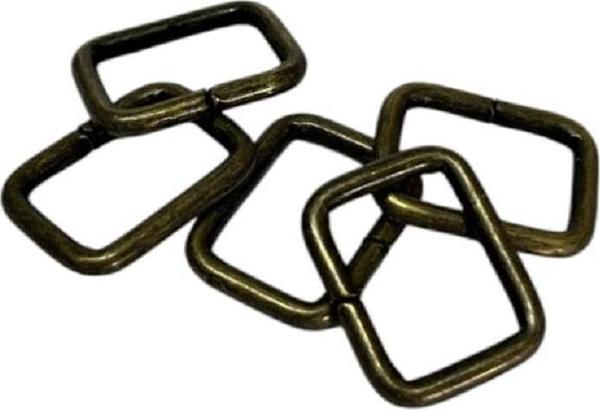 2 cm Kare Metal Halka, Çanta Sapı İçin Kare Halka 5 Adet - Image 1