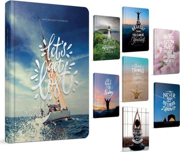 Gıpta Travel Journal İp Dikişli Sert Kapak Defter 17X24Cm 120 Yaprak Çizgili - Image 1