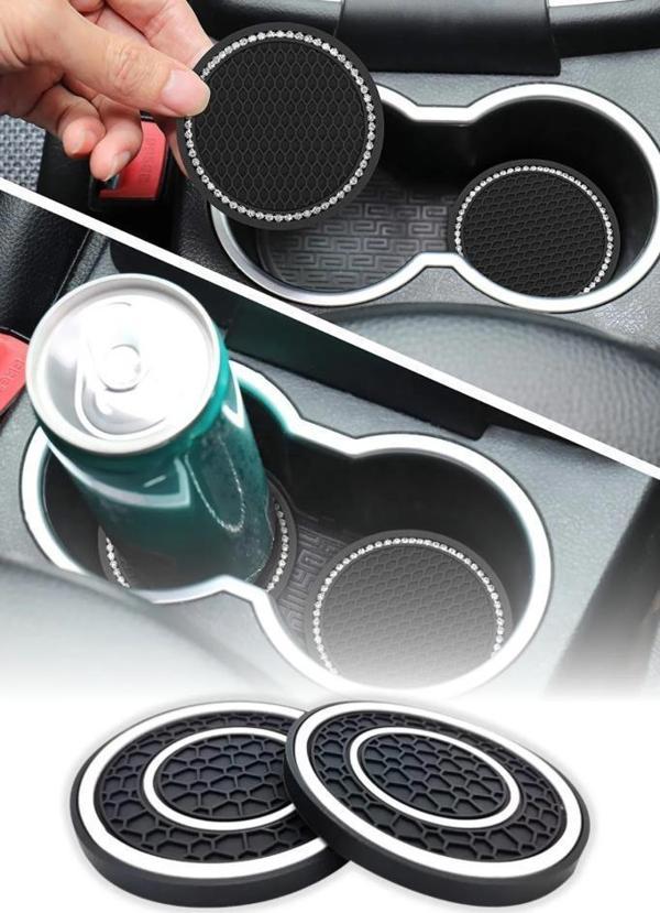 2 Adet Silikon Araç İçi Bardak Tutucu Altlık Kahve Karton Bardak Tutucu Kaymaz Mat Altlığı 7 cm - Image 1