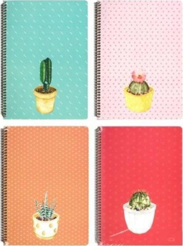 Keskin Color 20x28 100 Yaprak Kareli Spriralli S Kap Saguaro Defter - Image 1