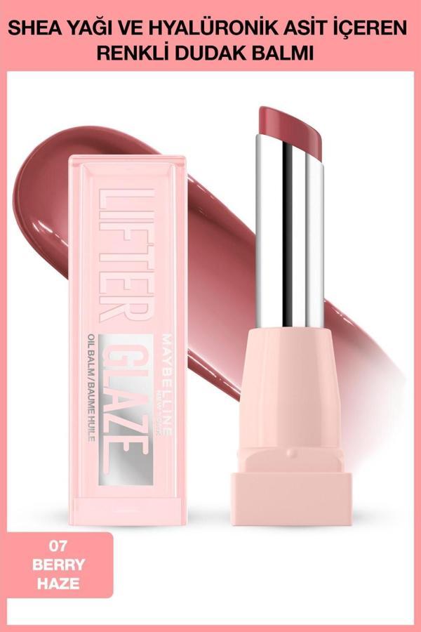 Maybelline New York Lifter Glaze Shea Yağı ve Hyalüronik Asit içeren Renkli Dudak Balmı - 07 Berry Haze - Image 1