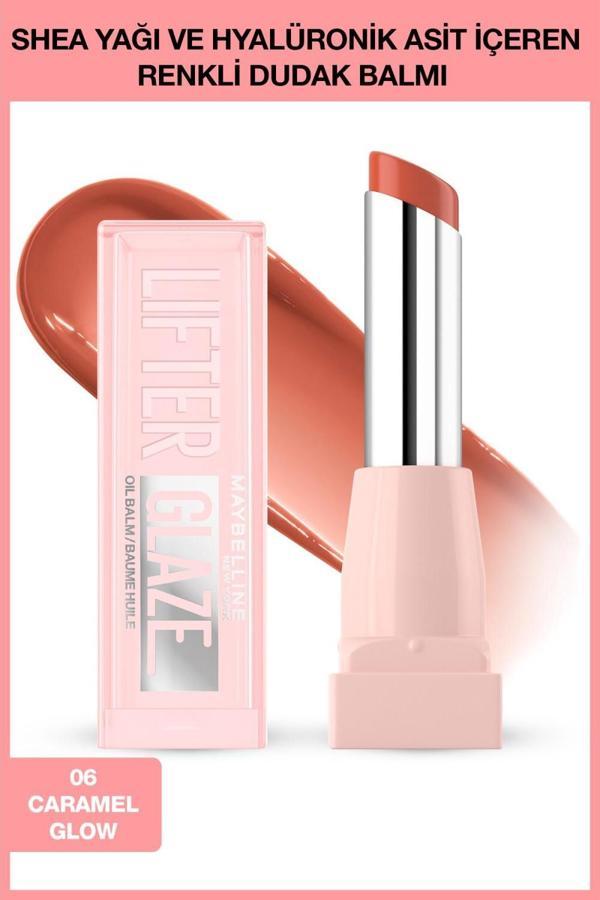 Maybelline New York Lifter Glaze Shea Yağı ve Hyalüronik Asit içeren Renkli Dudak Balmı - 06 Caramel Glow - Image 1