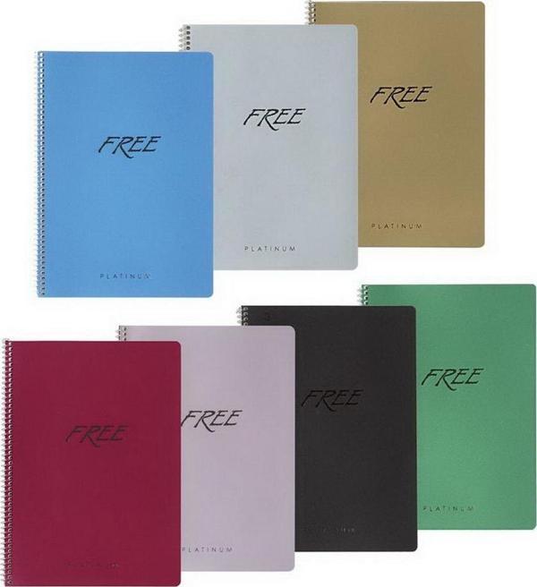 Keskin Color Defter A4 100 Yaprak Kareli Plastik Kapak Free Platınum - Image 1