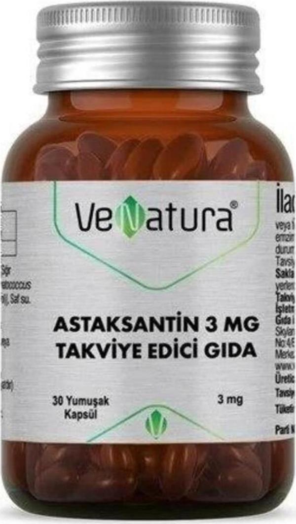VeNatura Astaksantin 3 mg 30 Kapsül - Image 1