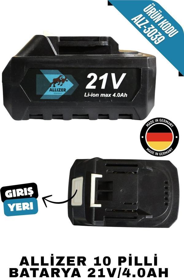 ALLİZER 10 PİLLİ BATARYA 21V/4.0AH - Image 1