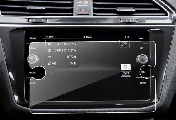 Volkswagen Tiguan 2018-2020 model 8 Inç Navigasyon Uyumlu 9H Nano Ekran Koruyucu - Image 1