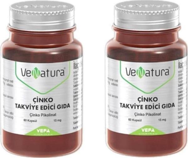 Venatura Çinko 15 mg 60 Kapsül 2 Adet - Image 1