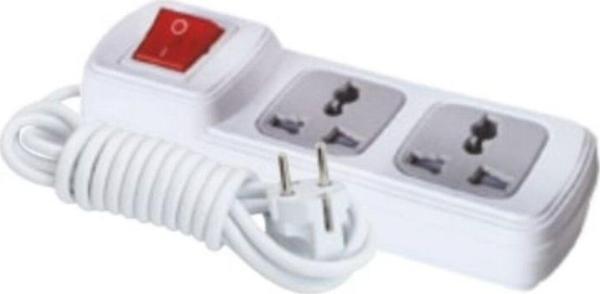 F186A – 2'li Universal Anahtarlı Grup Priz 2 Metre | Kompakt ve Anahtarlı Tasarım - Image 1