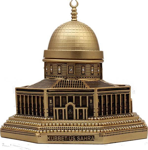 Kubbet-üs-Sahra dekoratif Altın Rengi Büyük Hacmi Çap: 25 cm- Yüksek: 22 cm M00010 - Image 1