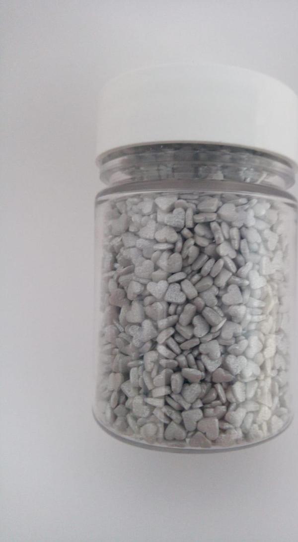 DEKORATİF ŞEKER MİNİK KALP GRİ 40 GR (PASTALND) - Image 1