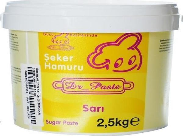 Dr Paste Şeker Hamuru  2,5 kg - Sarı - Image 1