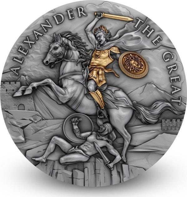 AgaKulche Büyük İskender Altın Kaplama Gümüş Sikke Coin - Image 1