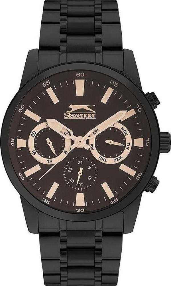 Slazenger Sl.09.1881.2.04 45 mm Siyah Çelik Erkek Kol Saati AYNI GÜN KARGO - Image 1