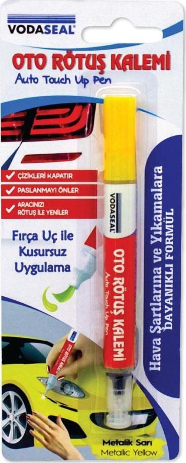 VodaSeal Fırça Uçlu Oto Rötuş Kalemi 5 ml. - Metalik Sarı - Image 1