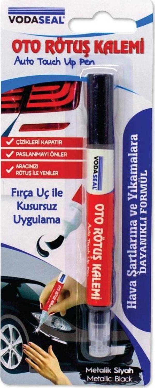 VodaSeal Fırça Uçlu Oto Rötuş Kalemi 5 ml. - Metalik Siyah - Image 1