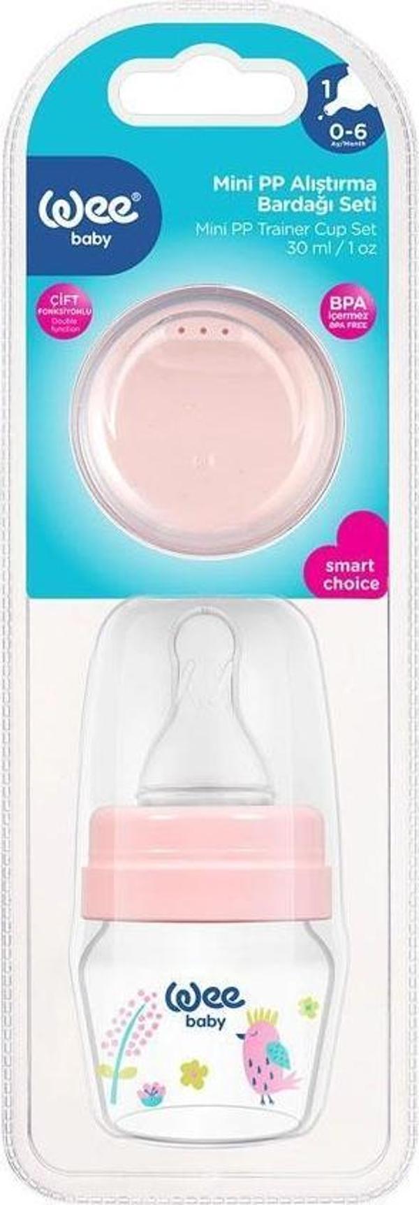 Wee Baby 0-6 Ay Mini Pp Alıştırma Bardağı Seti 30 Ml - Pembe - Image 1