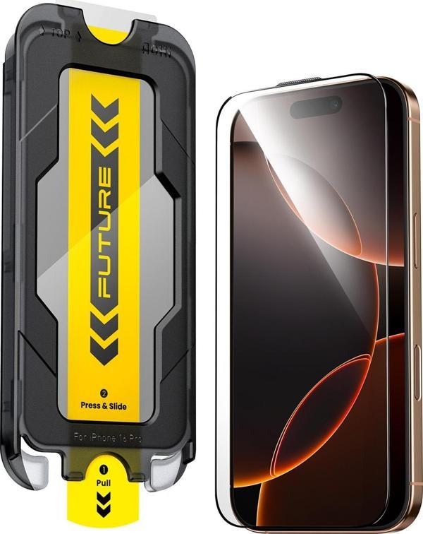 Aohi The Future Iphone 16 Pro Ekran Koruyucu, Tam Kaplayan Kırılmaz Temperli Camlı Koruma - Image 1