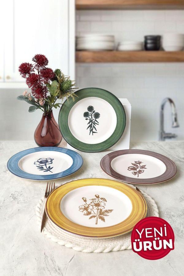 Keramika Floral Essence Servis Tabağı 28 Cm 4 Adet  22889-91-92 - Image 1