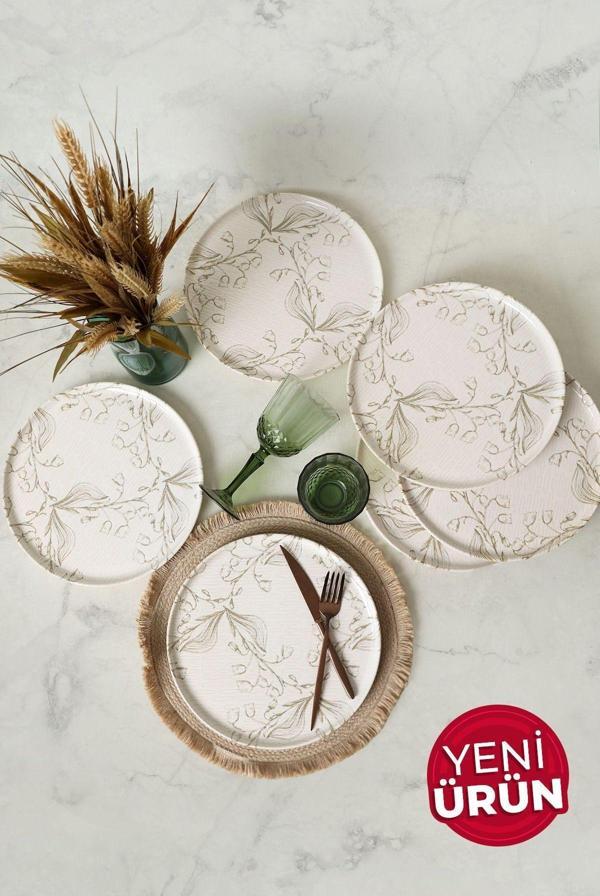 Keramika Softflora Nordic Servis Tabağı 28 Cm 6 Adet 22980 - Image 1