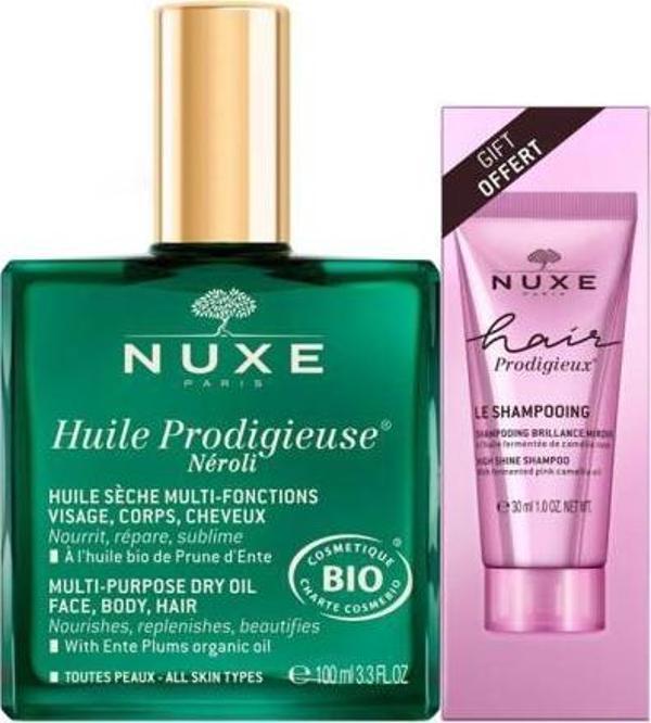 Nuxe Huile Prodigieuse Neroli SET Hair Prodigieux Şampuan 30 ml HEDİYE - Image 1