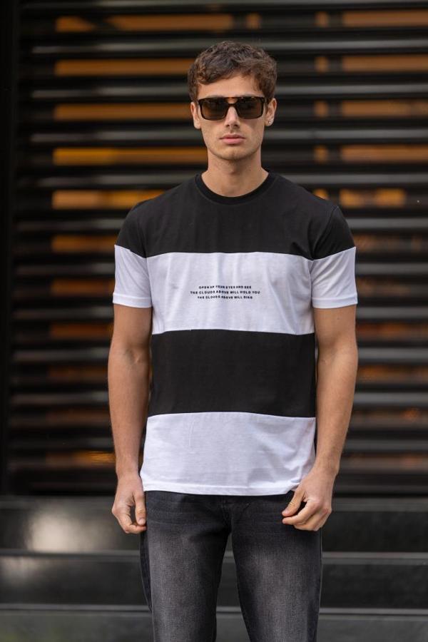 TUMBLER Oversize Bisiklet Yaka Pamuklu Tişört - Siyah - Image 1
