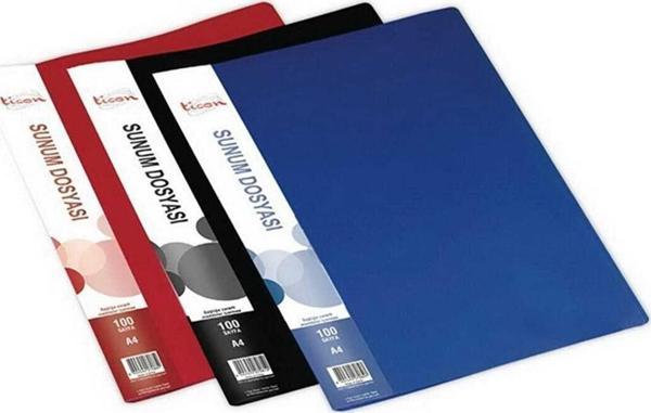 Temat Ticon Katalog Sunum Dosya Mavi 100 Lü - Image 1