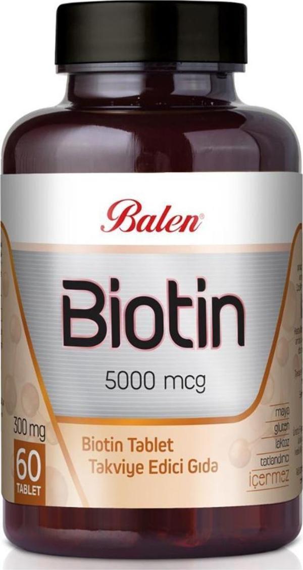 Balen Biotin 300 Mg 60 Tablet Takviye Edici Gıda - Image 1