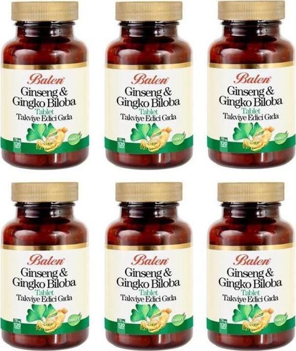 Balen Ginseng Ginkgo Biloba Tablet 720mg*120 6 Adet - Image 1