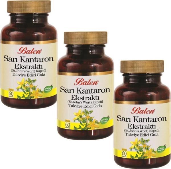3 Adet- Balen Sarı Kantaron (St. John's Wort) Kapsül - 60 X 375 MG - Image 1