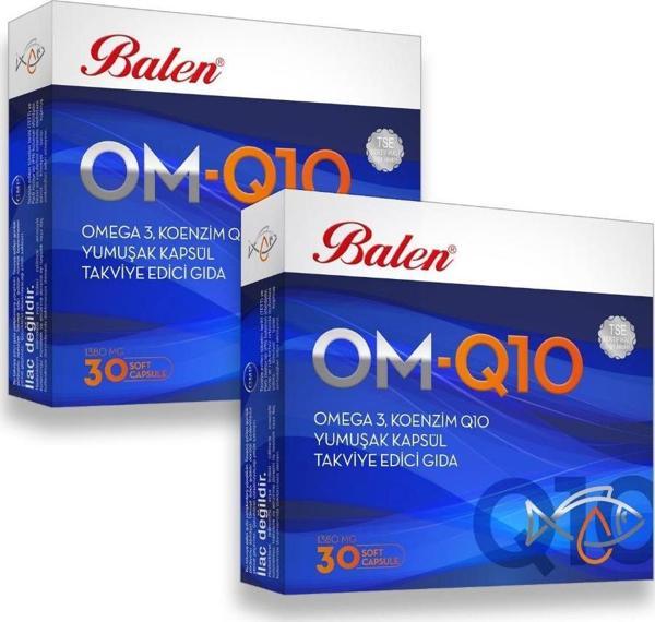 Balen Om-Q10 Omega 3-Koenzim 1380 Mg 30 Kapsül x 2 Adet - Image 1