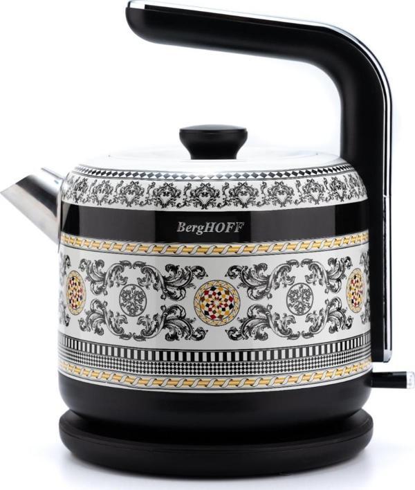 BergHOFF GEM ROYAL Margery 1.7 Litre Siyah Sarı Desenli Su Isıtıcısı - Image 1
