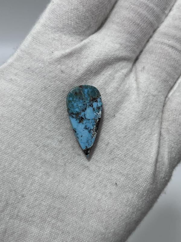Okyanus Temalı Doğal Kabaşon Firuze Taşı 13,6 Karat - Turkuaz Taşı 2,74 Gram - Image 1