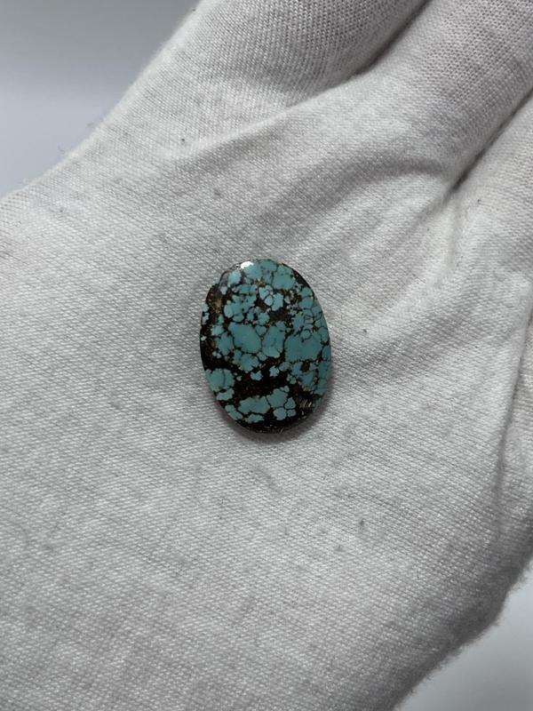 Okyanus Temalı Doğal Kabaşon Firuze Taşı 18,6 Karat - Turkuaz Taşı 3,72 Gram - Image 1