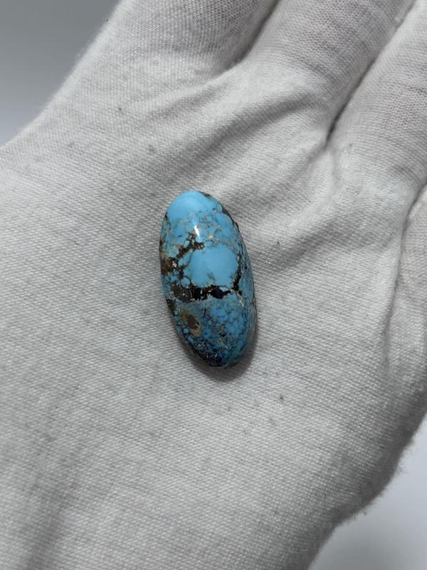 Okyanus Temalı Doğal Kabaşon Firuze Taşı 28 Karat - Turkuaz Taşı 5,62 Gram - Image 1
