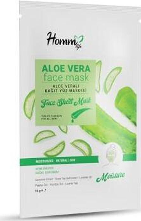 Homm Life Aloe Vera Kağıt Yüz Maskesi - Image 1