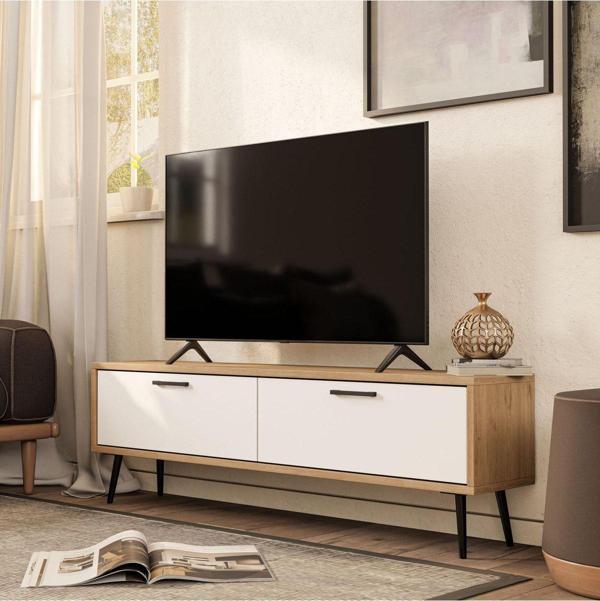 4064 Bold 138 Cm Tv Ünitesi Sepet-Beyaz - Image 1