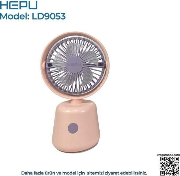 MCM Group HEPU LD-9053 ŞARJLI MASAÜSTÜ FAN VANTİLATÖR - Image 1